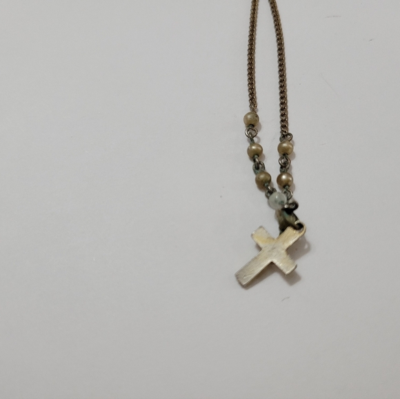 Vintage Cross Necklace and Matching Pin - Picture 3 of 5